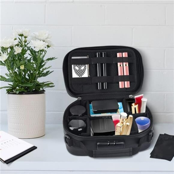 Large lockable storage case with grinder jar metal box travel safe organizer bag - Picture 2 of 8